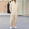 Domical™Waffle Knit Quarter Zip Lounge Set