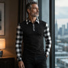 Domical™Casual Long Sleeve Half Zip Shirt