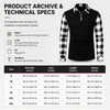 Domical™Casual Long Sleeve Half Zip Shirt