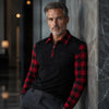 Domical™Casual Long Sleeve Half Zip Shirt