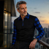 Domical™Casual Long Sleeve Half Zip Shirt
